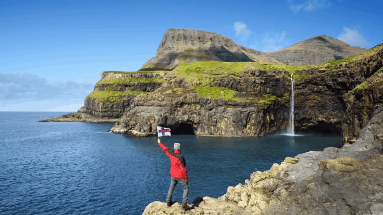 wakacje na Wyspach Owczych, Wyspy Owcze, wodospad na Wyspach Owczych