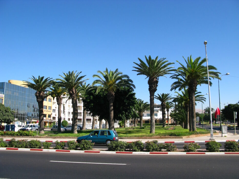 The street in Agadir, Morocco